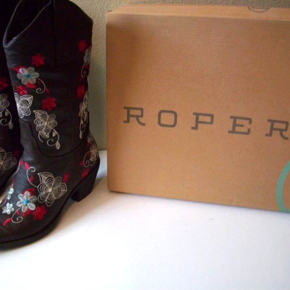 roper size 8.5 cowboy boots